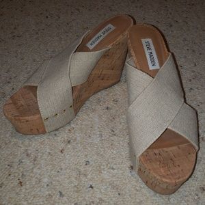 Steve Madden Nude Wedge Sandals